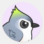 Tough Titmouse Round Sticker