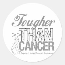 Tougher Than Cancer - Lung Cancer Sticker
