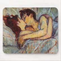 Toulouse-Lautrec dans le lit le tapis de souris de