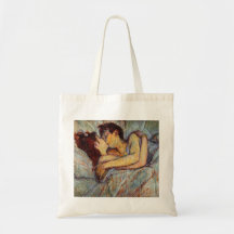 Toulouse-Lautrec In Bed The Kiss Tote Bag