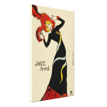 Toulouse LAUTREC Jane Avril Canvas REDUX Edition Lona Estirada Galerias