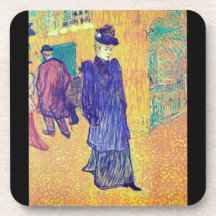 Toulouse-Lautrec - Jane Avril leaves the Moulin Ro Coaster