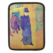 Toulouse-Lautrec - Jane Avril leaves the Moulin Ro Sleeve For iPads