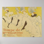 Toulouse Lautrec- La Troupe de Mlle Eglantine 1895 Poster