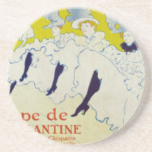 Toulouse Lautrec Poster Art Drink Coasters