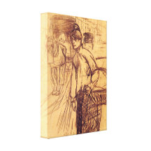Toulouse-Lautrec - Study for the washing machine Stretched Canvas Print