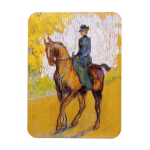 Toulouse-Lautrec Woman on Horse Magnet