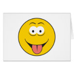 Tounge Out Smiley Face Card