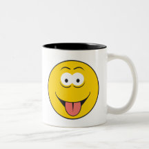 Tounge Out Smiley Face Coffee Mug