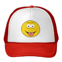 Tounge Out Smiley Face Hats