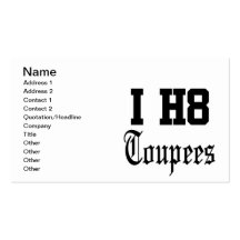 toupees business card