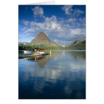 Tour Boat Docked at Two Medicine Lake in Glacier