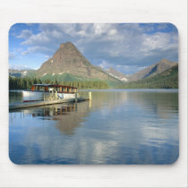 Tour Boat Docked at Two Medicine Lake in Glacier