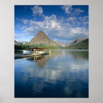 Tour Boat Docked at Two Medicine Lake in Glacier