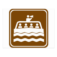 Tour Boat  Highway Sign Post Cards
