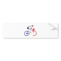 Tour de france cyclist bumper sticker