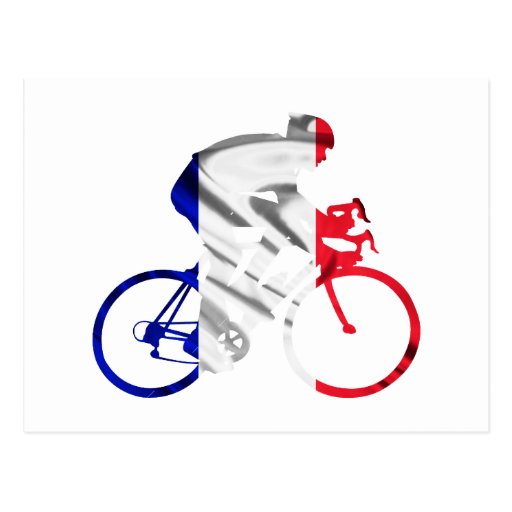 Tour de france cyclist post card