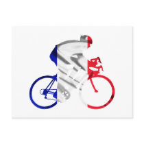 Tour de france cyclist post card