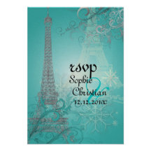 Tour de Paris /Eiffel d'à de Hiver de rsv de PixDe Bristols Personnalisés
