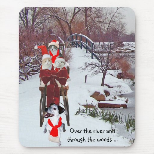 Tour de Sleigh des minous Tapis De Souris