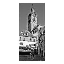 Tour d'église évangélique, Sibiu Carte Double En Couleur