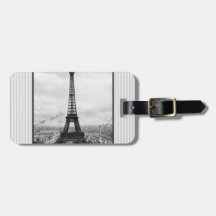 Tour Eiffel à Paris a barré le cru Étiquettes Pour Bagages