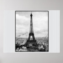 Tour Eiffel à Paris a barré le cru Poster