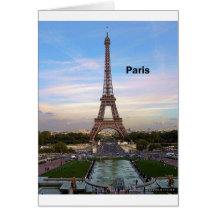 Tour Eiffel de la France Paris (par St.K) Carte De Vœux