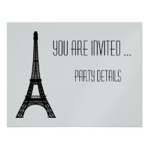 Tour Eiffel de Paris Invitations