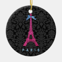 Tour Eiffel de roses indien dans le scintillement  Décorations Pour Sapins De Noël