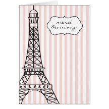 Tour Eiffel Merci Beaucoup Cartes De Vœux