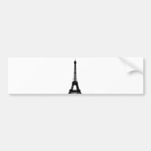 Tour Eiffel noir et blanc Adhésif Pour Voiture