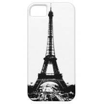 Tour Eiffel noir et blanc Coques iPhone 5