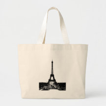 Tour Eiffel noir et blanc Sac En Toile