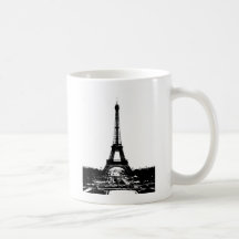 Tour Eiffel noir et blanc Tasse À Café