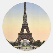 Tour Eiffel, regard à pleine vue vers le Trocade Autocollant