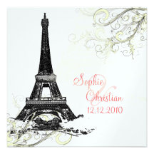 Tour Eiffel + remous épousant des invitations