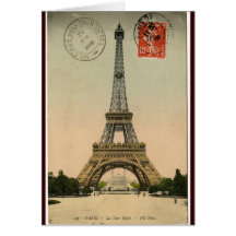 Tour Eiffel vintage Cartes De Vœux