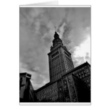 Tour terminale en noir et blanc carte