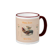 Tour vintage 2 de coq tasse à café