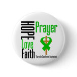 Tourette Syndrome Hope Love Faith Prayer Cross buttons