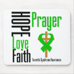 Tourette Syndrome Hope Love Faith Prayer Cross mousepads