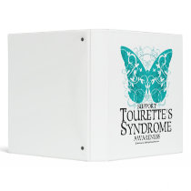 Tourette's Syndrome Butterfly Vinyl Binder