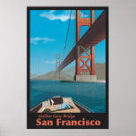 tourism poster San Francisco Golden Gate Bridge