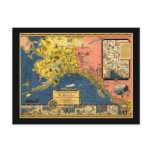 Tourist Map of Alaska from the Past Post Card