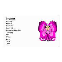 Tourmaline Butterfly Princess Business Card Templates