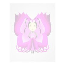 Tourmaline Butterfly Princess Letterhead Template