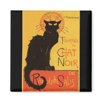 Tournée du Chat Noir, Steinlen Black Cat Vintage Magnets