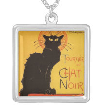 Tournée du Chat Noir, Steinlen Black Cat Vintage Custom Jewelry