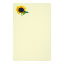 Tournesol en pleine floraison papier à lettre